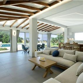 3 bedroom seaside villa with pool & jacuzzi, near Acharavi, sleeps 6